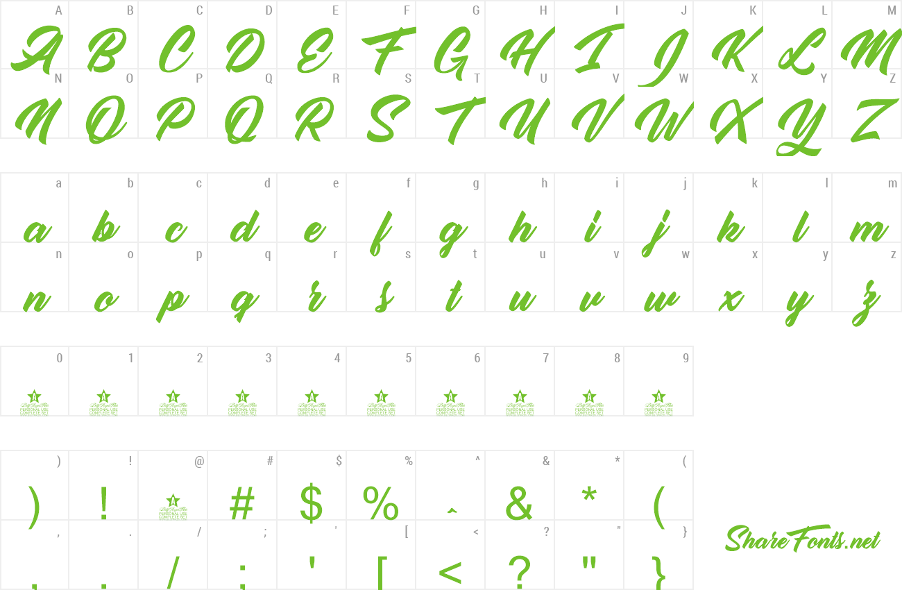 Font Sweet Sixteen preview